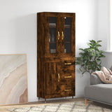 Highboard Smoked Oak 69.5x34x180 cm Engineered Wood 3198646