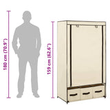 282459 Wardrobe Cream 87x49x159 cm Fabric