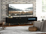 Marble Effect TV Unit, TV Stand Cabinet for up to 70" TVs, Modern TV Cabinet with Shelves and T3398P344814