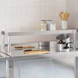 Work Table Overshelf 110x30x35 cm Stainless Steel 376448
