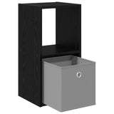 Bedside Table with Drawer 2 pcs Black Oak 30.5 x 27 x 59.5 cm 8000615