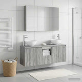 Bathroom Cabinet Set 4 pcs Grey Sonoma Engineered Wood 3406348