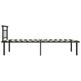 Bed Frame without Mattress Black Metal 100x200cm 324823