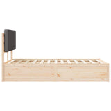 Bed Frame with Upholstered Headboard Dark Grey 140 x 200 cm 3398160