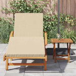 Sun Lounger Reclining Beige 200 x 67 x 84cm Solid Acacia wood 4105529