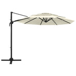 4-Tier Garden Parasol with Aluminium Pole Sand 3x3 m 313828