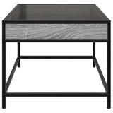 Coffee Table with Infinity LED Grey Sonoma 50x50x41 cm 847680
