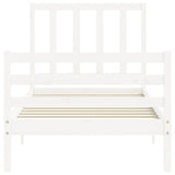 Bed Frame without Mattress White 100x200 cm Solid Wood Pine 3193847