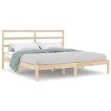Bed Frame without Mattress 200x200 cm Solid Wood Pine 3104953