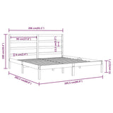 Bed Frame without Mattress 200x200 cm Solid Wood Pine 3104953