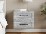 Wall-Mounted Bedside Cabinet Grey Sonoma 34.5 x 33 x 40 cm 899327