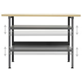 145344 Workbench Grey 120x60x85 cm Steel