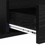 Coffee Table Black Oak 90 x 49 x 45 cm Engineered Wood 881053