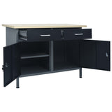 ZNTS Workbench Black 120x60x85 cm Steel 145346