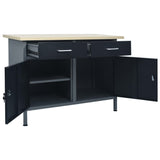 Workbench Black 120x60x85 cm Steel 145346