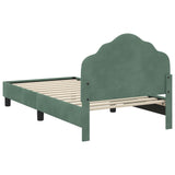 Children's Bed Frame with Headboard Sea Green 80 x 160 cm 42010941