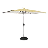 Garden Parasol with LED Lights and Base 200 x 300 cm Polyester 42036246