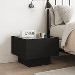 ZNTS Bedside Table with Infinity LED Black 40x40x30 cm 3284064