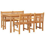 Garden Dining Set Natural Teak Smooth sanded teak hardwood Large 3157169