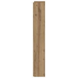 Storage Headboard with LED Artisan Oak Engineered Wood 3418668
