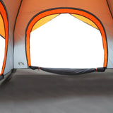 Camping Tent Cabin 4-Person Grey and Orange Waterproof 4009454