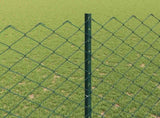 Chain Link Fence with Post 10 x 1.6 m PVC-Coated Steel 3336244