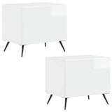 TV Cabinet High Gloss White Engineered Wood 897559