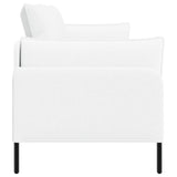 3-Seater Sofa White 222 x 81 x 89 cm Fabric 42048639