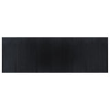 Rug Rectangular Black 100x300 cm Bamboo 376810