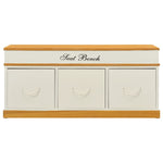 Storage Bench Solid Paulownia Wood 100 cm 240803