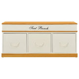 Storage Bench Solid Paulownia Wood 100 cm 240803