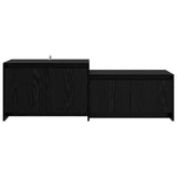 TV Cabinet 147 x 35 x 50 cm Black Oak Engineered Wood 8019257