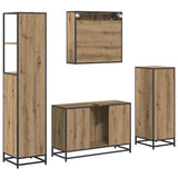 Bathroom Furniture Set 4 pcs Artisan Oak Engineered Wood 3402483
