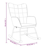 Rocking Chair Wine Red Fabric 328015
