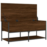 Storage Bench Brown Oak 100x42.5x47 cm Engineered Wood 839027