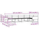 Outdoor Sofa Set 5 pcs Natural Solid Acacia Wood 3382552