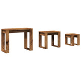 Nest of Tables 3 pcs Old Wood Engineered Wood 856678