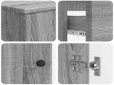 2 Piece Bathroom Cabinet Set BREDA Grey Sonoma Engineered Wood 3418050