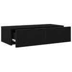 ZNTS Wall Shelf with Drawers Black 60x26.5x15 cm Engineered Wood 859969