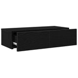 Wall Shelf with Drawers Black 60x26.5x15 cm Engineered Wood 859969