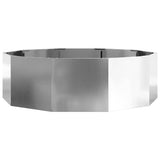 Planter Silver 120 x 120 x 35 cm Galvanised Steel 883729