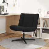 Swivel Chair Black 63 x 75 x 76 cm Sheepskin 42007338