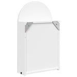 ZNTS Bathroom Mirror Cabinet with LED Light Arched White 42x13x70 cm 357973