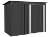 5 x 3ft Garden Storage Shed with Sliding Door and Sloped Roof Outdoor Equipment Tool, Black T3398P314704