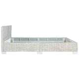 Bed Frame without Mattress Grey Natural Rattan 180x200 cm Super King 283093