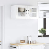 Wall Glass Cabinet LUCCA High Gloss White 80 x 31 x 40 cm 884949