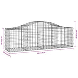 Arched Gabion Baskets 20 pcs 200x50x60/80 cm Galvanised Iron 3145613