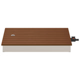 Garden Floor Shower WPC and Stainless Steel 201 Brown 42031214