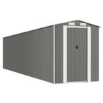 Garden Shed Light Grey 192x855x223 cm Galvanised Steel 3147446