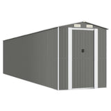 Garden Shed Light Grey 192x855x223 cm Galvanised Steel 3147446